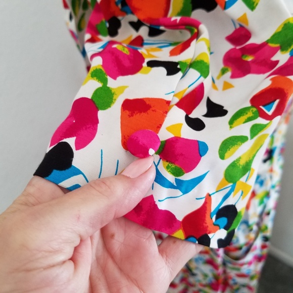 VINTAGE R.J.Stevens by Carol Escritor Floral print shoulder pads 80s Nordstrom - Picture 7 of 8